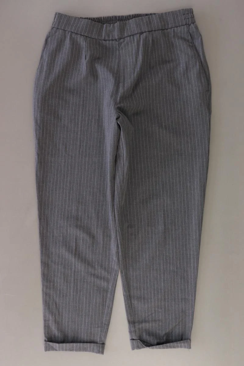 Pull&Bear Stoffhose Gr. L gestreift grau aus Polyester