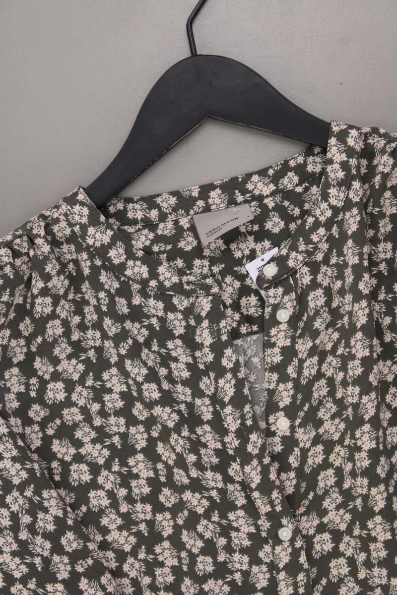 Vero Moda Langarmbluse Gr. L mit Blumenmuster olivgrün - Image 2