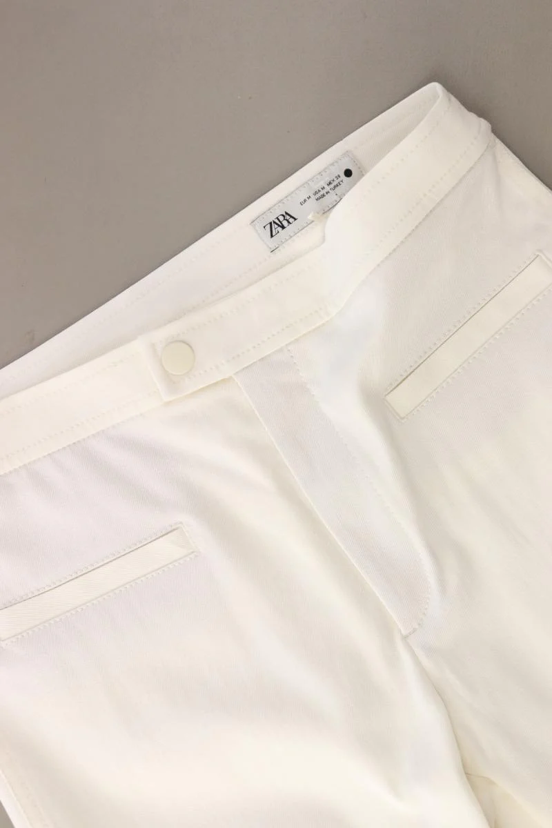 Zara Stoffhose Gr. M weiß aus Viskose - Image 3