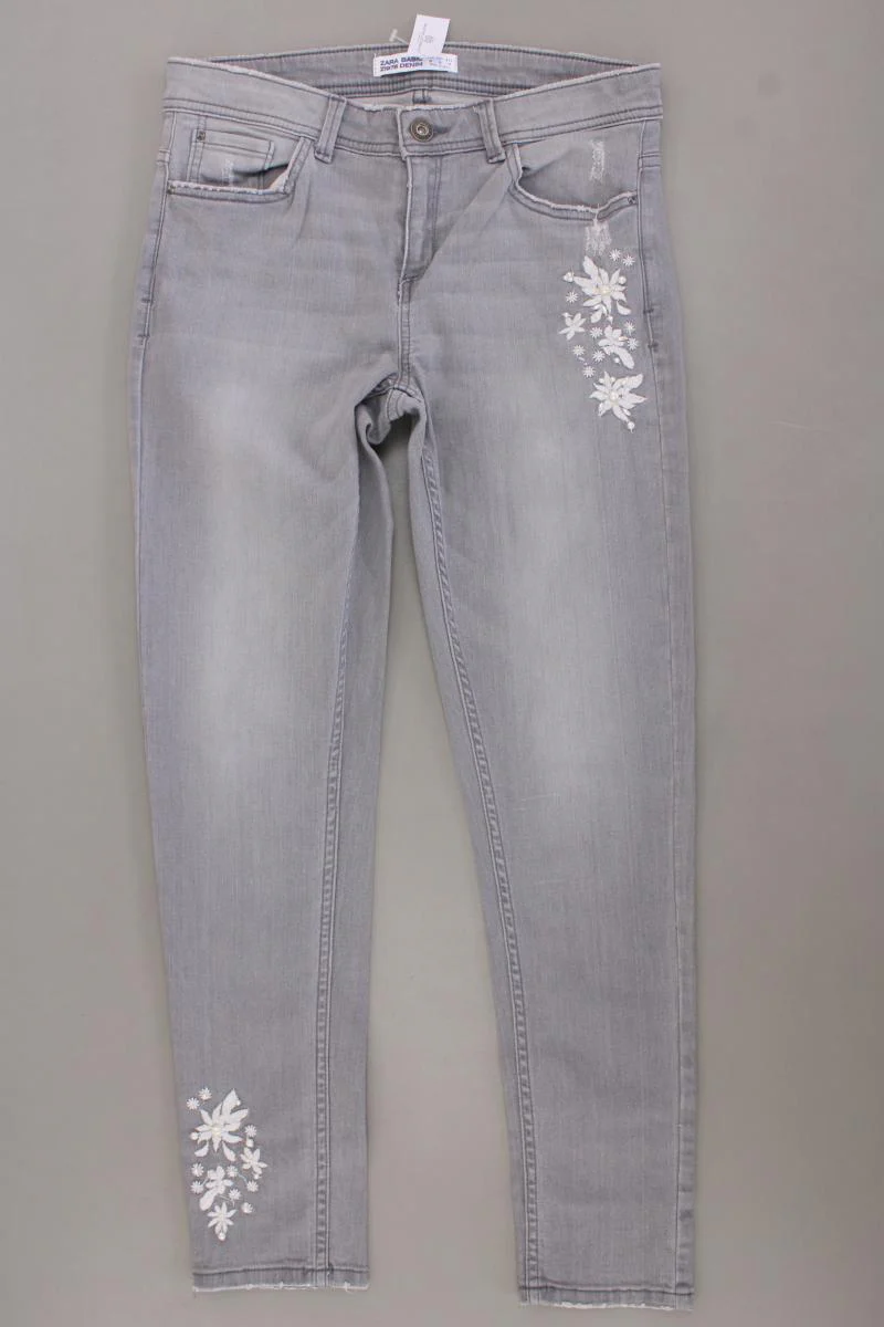 Zara Skinny Jeans Gr. 40 grau aus Baumwolle