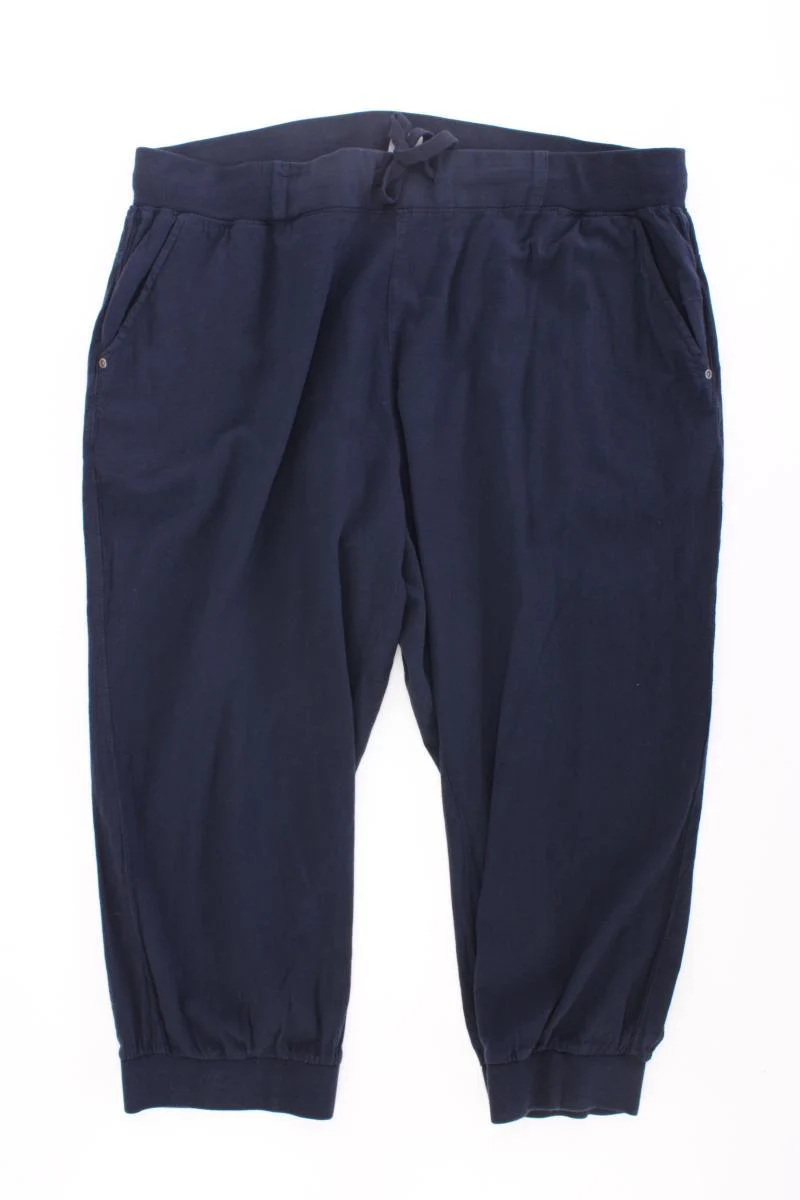 Kaffe 7/8 Hose Gr. 50 blau aus Baumwolle