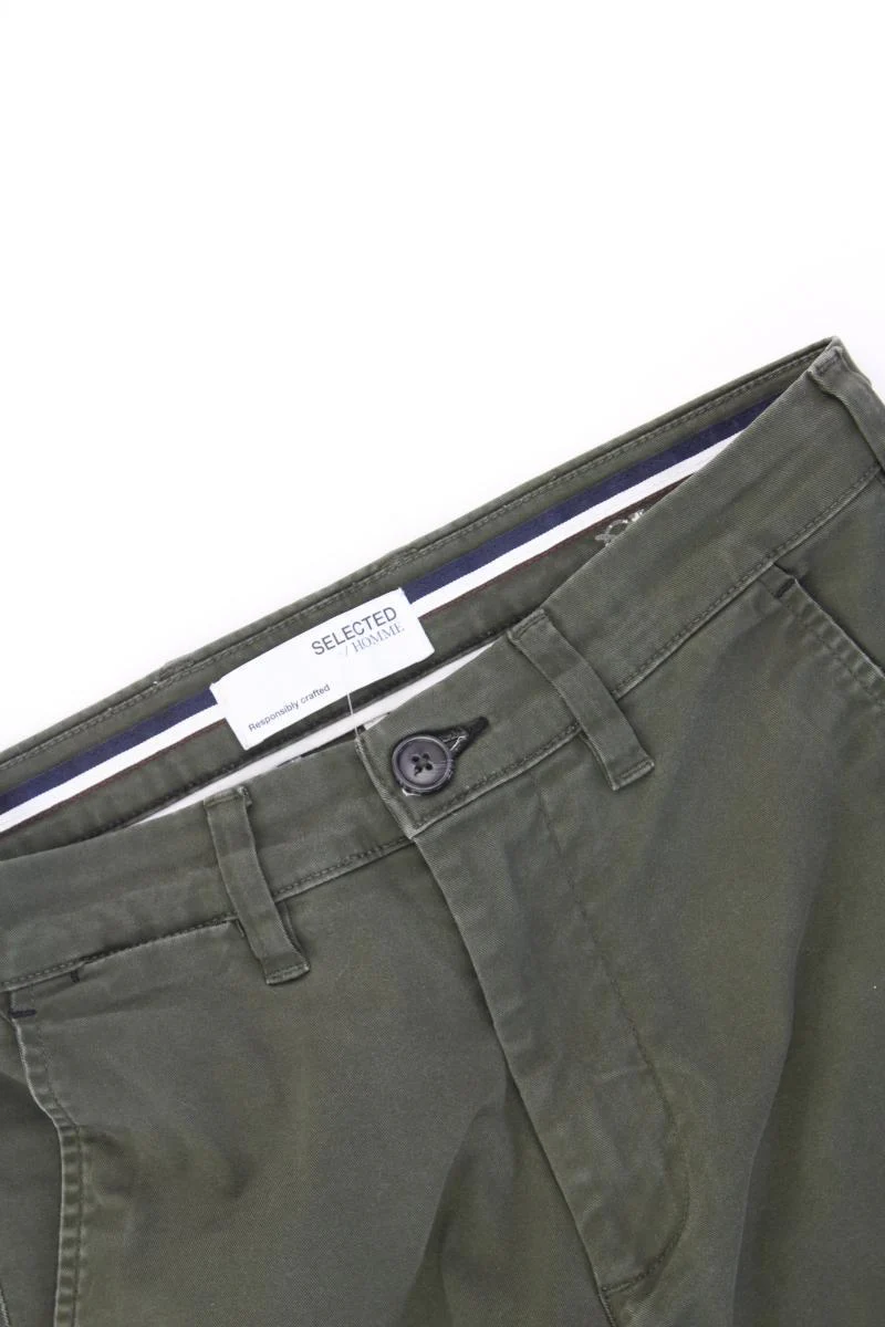 Selected Homme Chinohose für Herren Gr. W29/L32 olivgrün aus Baumwolle - Image 2