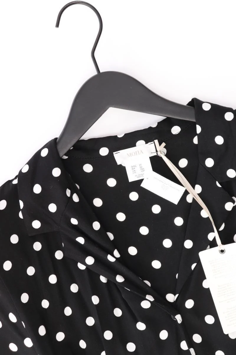 Mona Kurzarmkleid Gr. Kurzgröße 21 gepunktet neu mit Etikett schwarz aus Viskose - Image 3