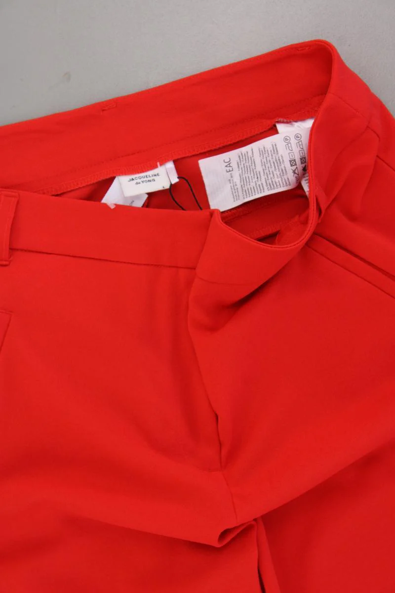 Jacqueline de Yong Stoffhose Gr. L neuwertig rot aus Polyester - Image 2