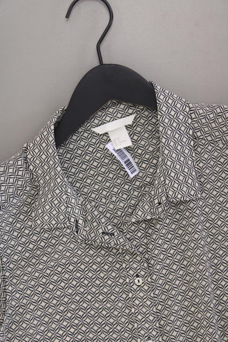 H&M Bluse Gr. 36 geometrisches Muster Ärmellos creme aus Polyester - Image 2