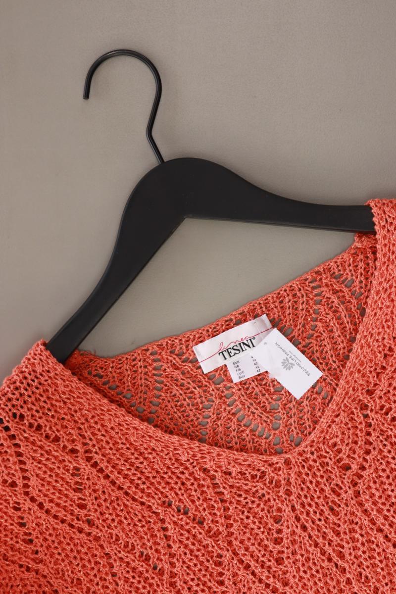 Tesini Langarmpullover Gr. 40 orange aus Baumwolle - Image 3