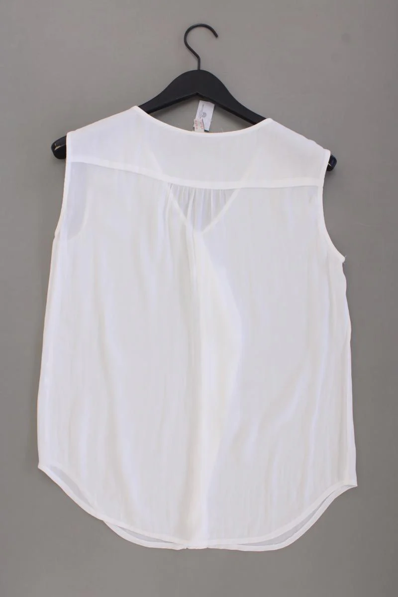 Esprit Chiffonbluse Gr. 38 Ärmellos creme - Image 3