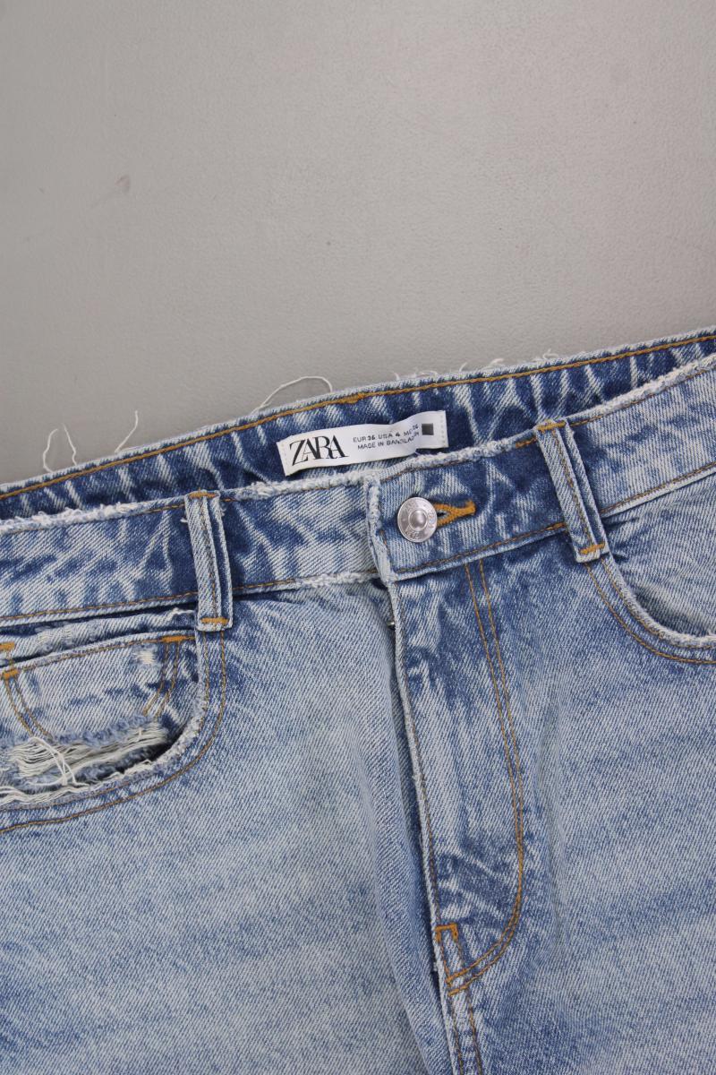 Zara Straight Jeans Gr. 36 blau aus Baumwolle - Image 2