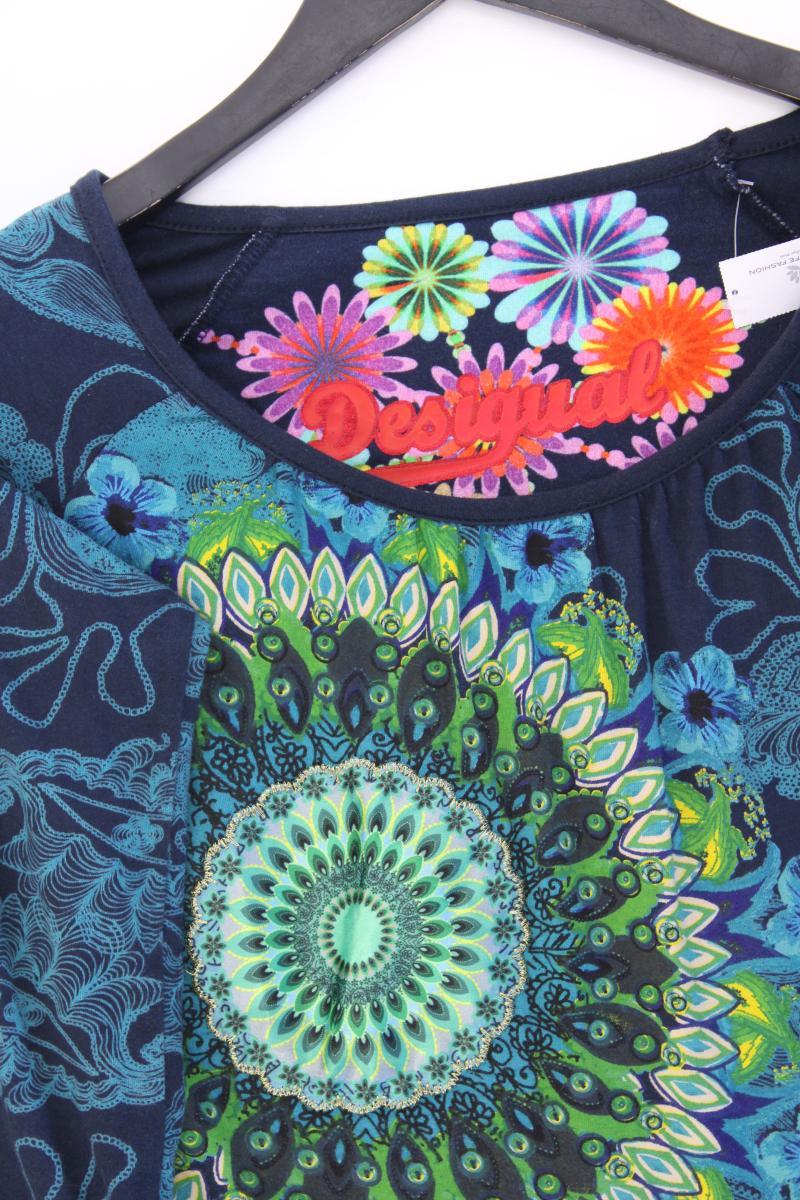 Desigual Langarmkleid Gr. S mit Blumenmuster blau aus Baumwolle - Image 2