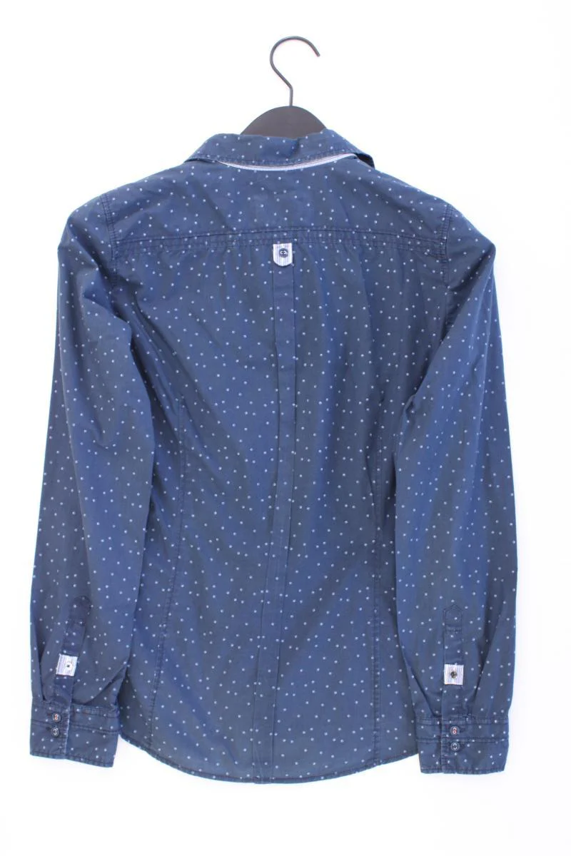 Marc O'Polo Rüschenbluse Gr. 36 gepunktet Langarm blau aus Baumwolle - Image 3