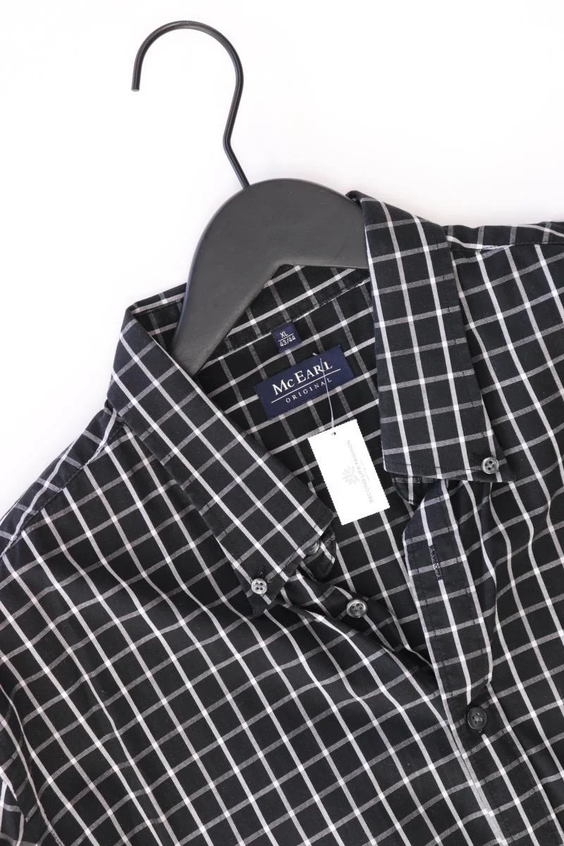 Mc Earl Karohemd für Herren Gr. XL kariert Langarm schwarz aus Baumwolle - Image 3