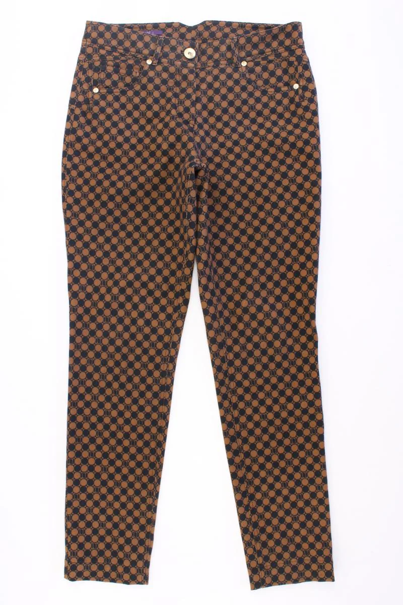 Laurèl Hose Gr. 36 geometrisches Muster braun aus Baumwolle