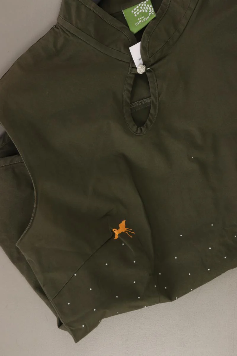 Skunkfunk Ärmellose Bluse Gr. L olivgrün aus Baumwolle - Image 4
