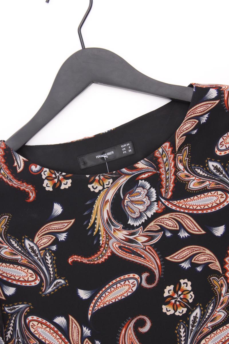 Hallhuber Langarmbluse Gr. 34 mit Paisleymuster neuwertig schwarz aus Polyester - Image 2