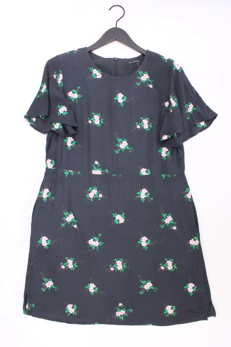 Marc O'Polo Kurzarmkleid Gr. 40 mit Blumenmuster grau