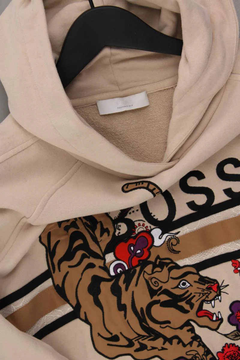 BOSS by Hugo Boss Kapuzenkleid Gr. XS Langarm creme aus Baumwolle - Image 2