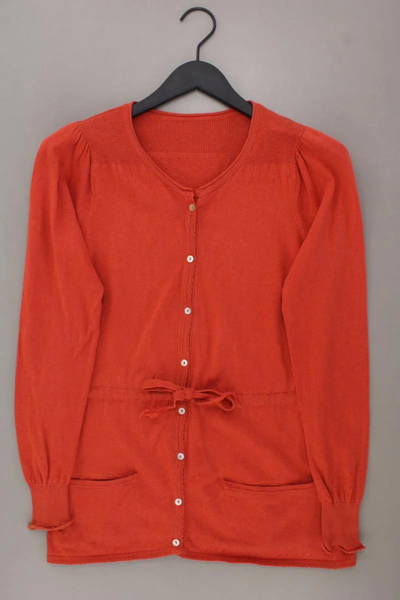 Gudrun Sjöden Strickjacke Gr. S Langarm orange aus Baumwolle