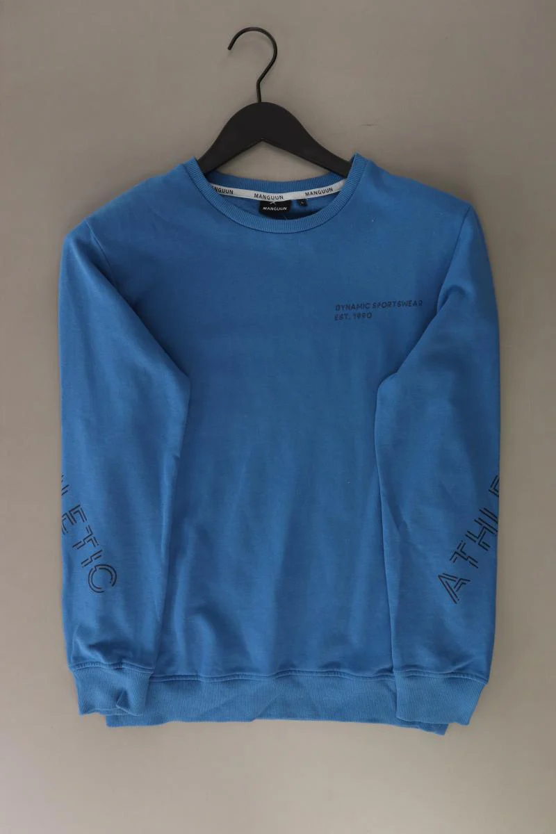 Manguun Langarmpullover für Herren Gr. L blau