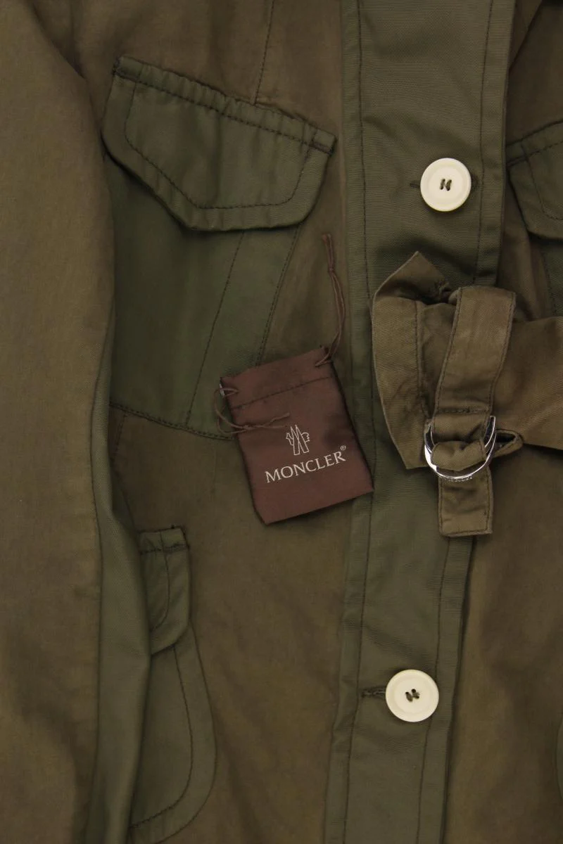 Moncler Übergangsjacke Gr. 34 olivgrün aus Baumwolle - Image 3
