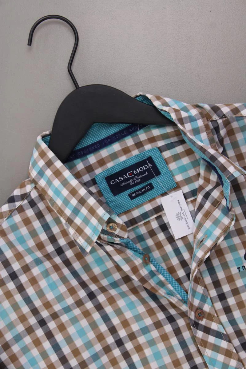 Casa Moda Karohemd für Herren Gr. Hemdgröße 43/44 kariert Kurzarm mehrfarbig - Image 2