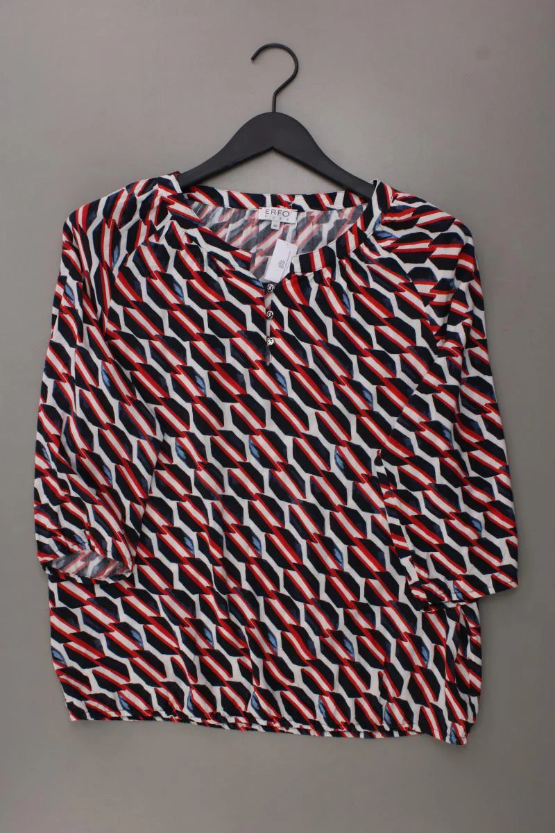 ERFO Classic Bluse Gr. 40 geometrisches Muster 3/4 Ärmel mehrfarbig