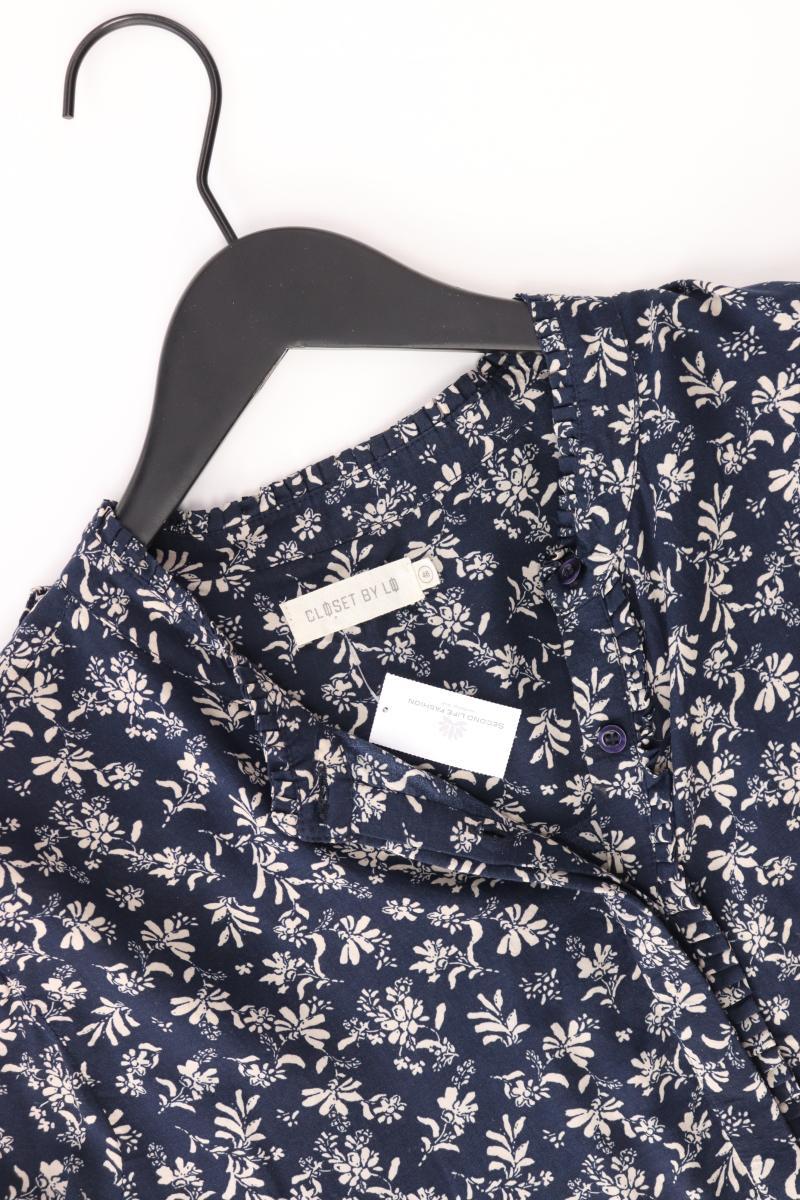 Closet by Lo. Bluse Gr. 46 Langarm blau aus Viskose - Image 3