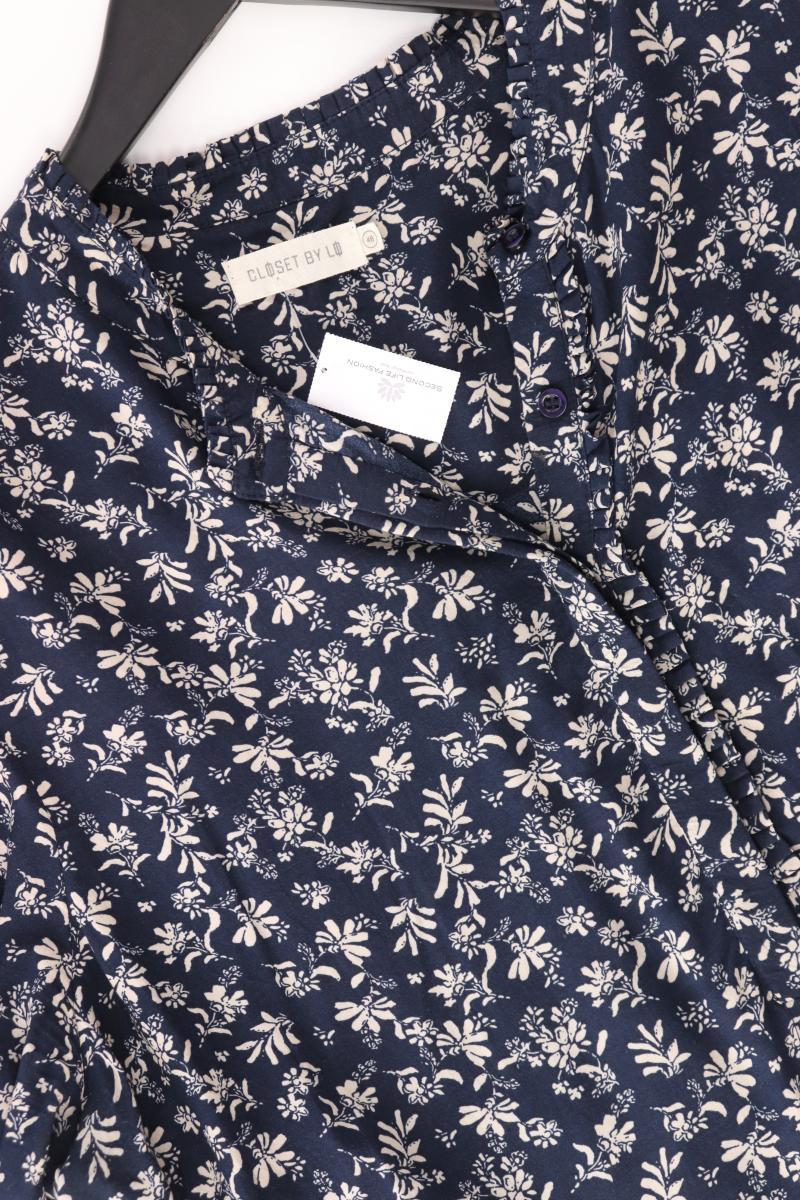 Closet by Lo. Bluse Gr. 46 Langarm blau aus Viskose - Image 4