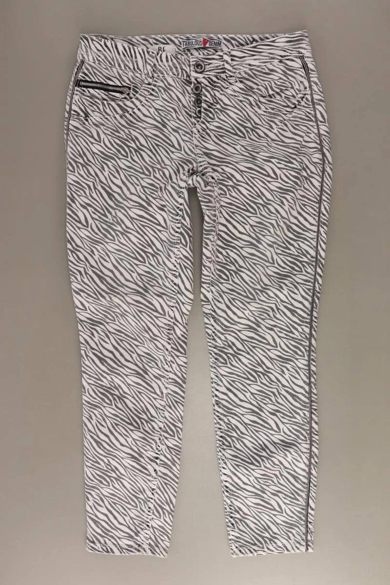 Street One Hose mit Zebramuster Gr. W27 mit Tierdruck grau