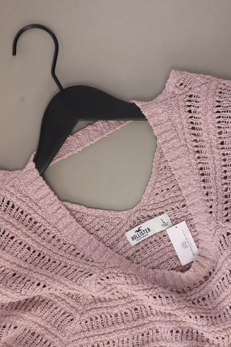 Hollister Grobstrickpullover Gr. L rosa aus Baumwolle - Image 3