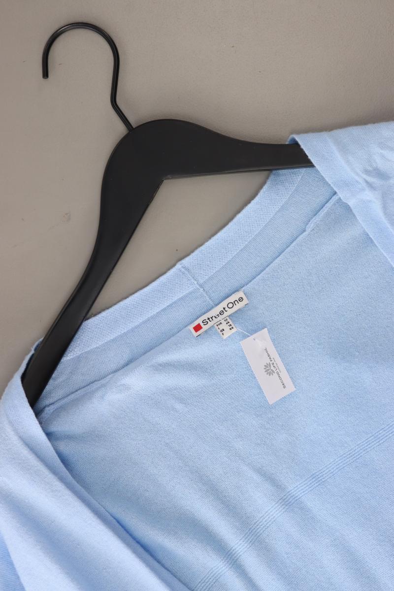 Street One Strickjacke Gr. 42 3/4 Ärmel blau aus Viskose - Image 3