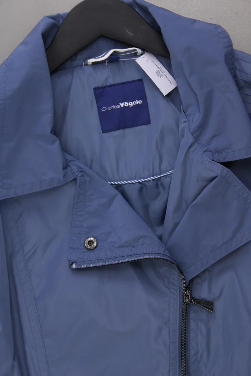 Vögele Übergangsmantel Gr. 48 mit Gürtel blau aus Polyester - Image 2