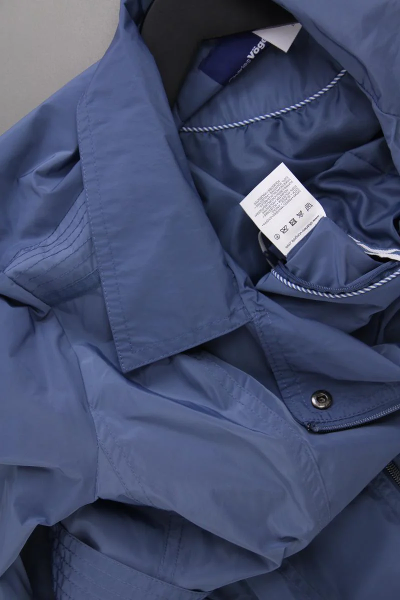 Vögele Übergangsmantel Gr. 48 mit Gürtel blau aus Polyester - Image 3