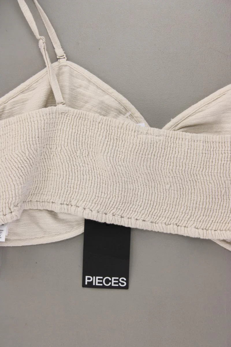 Pieces Crop Top Gr. 48 neu mit Etikett Neupreis: 29,99€! creme aus Baumwolle - Image 3