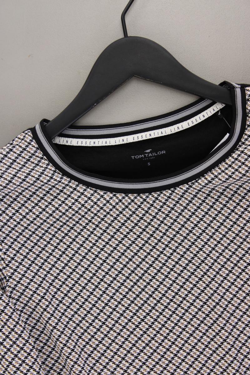 Tom Tailor Classic Bluse Gr. S hahnentritt 3/4 Ärmel grau aus Viskose - Image 2