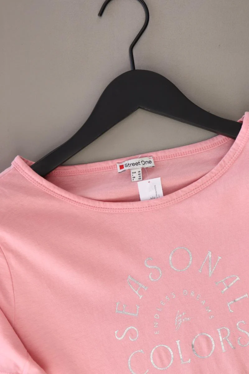 Street One T-Shirt Gr. 38 Kurzarm rosa aus Baumwolle - Image 2