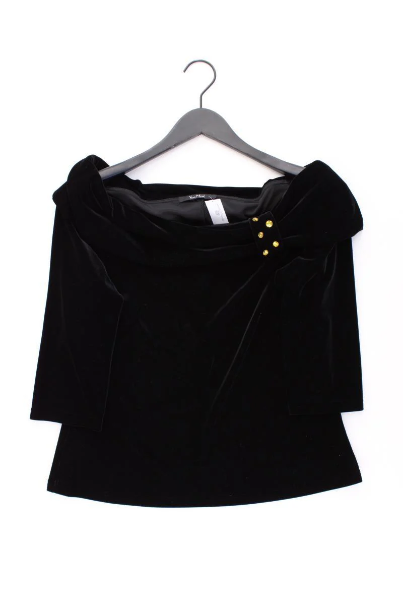 Vera Mont Classic Shirt Gr. 44 3/4 Ärmel mit Carmen-Ausschnitt schwarz