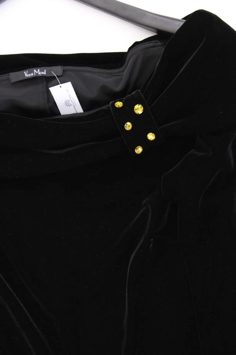 Vera Mont Classic Shirt Gr. 44 3/4 Ärmel mit Carmen-Ausschnitt schwarz - Image 3