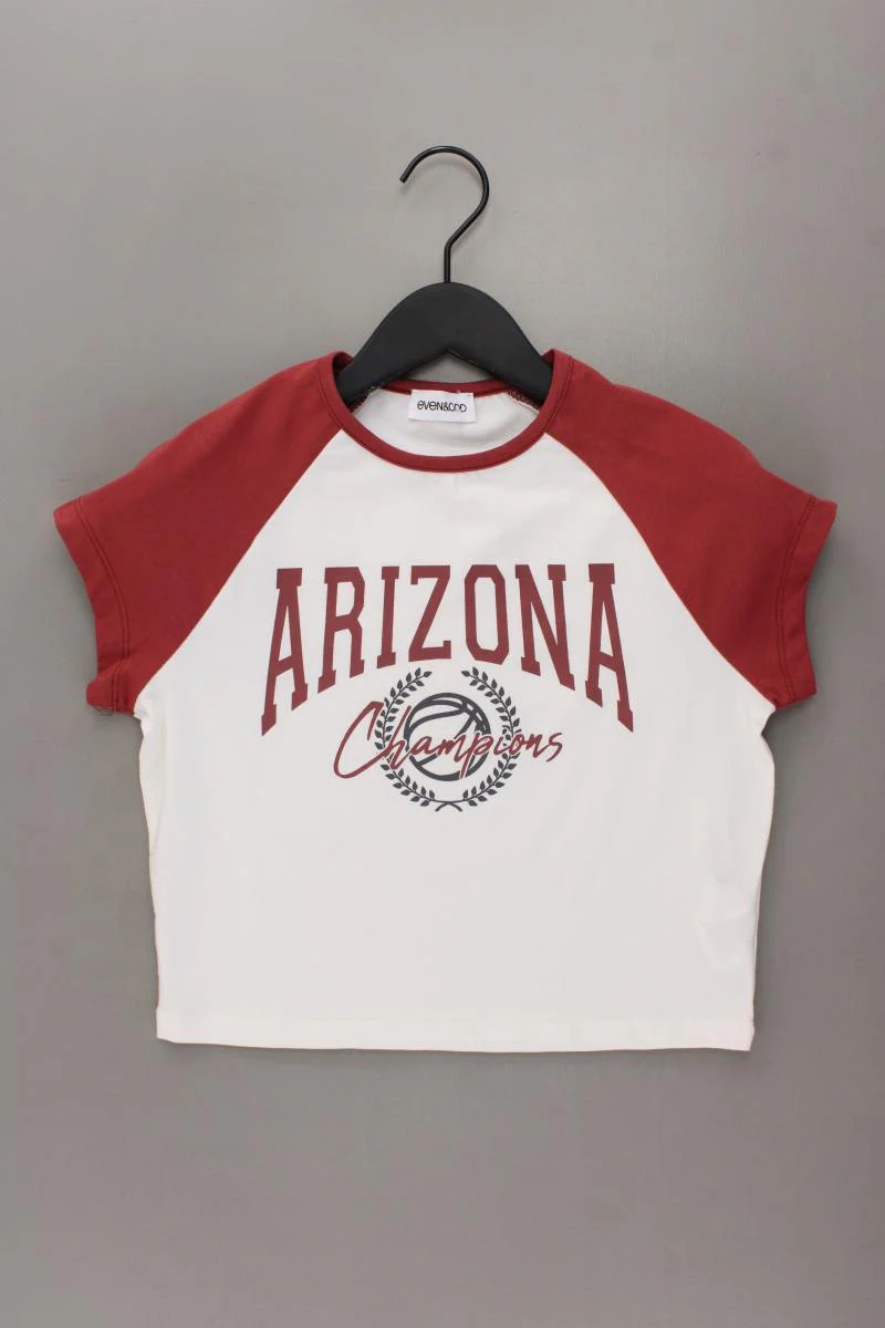 Even & Odd Cropped Shirt Gr. M neuwertig Kurzarm rot aus Baumwolle