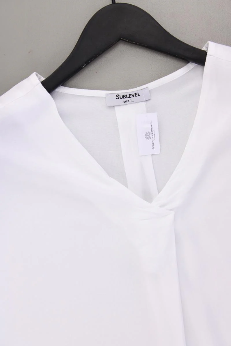 Sublevel Bluse Gr. L Kurzarm weiß - Image 2