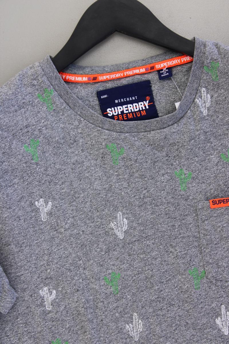 Superdry Shirt mit Kaktusprint für Herren Gr. M Kurzarm grau aus Baumwolle - Image 2