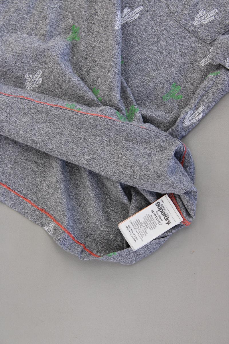 Superdry Shirt mit Kaktusprint für Herren Gr. M Kurzarm grau aus Baumwolle - Image 3