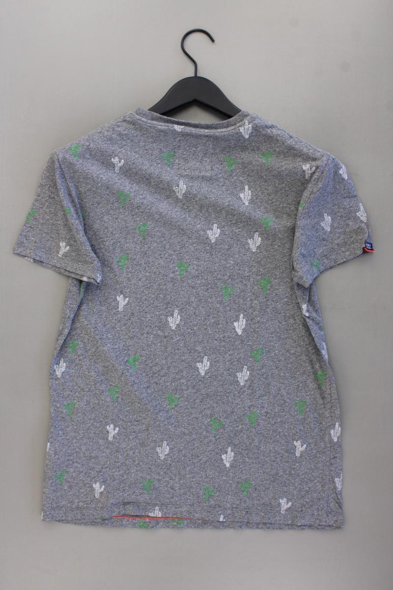 Superdry Shirt mit Kaktusprint für Herren Gr. M Kurzarm grau aus Baumwolle - Image 4