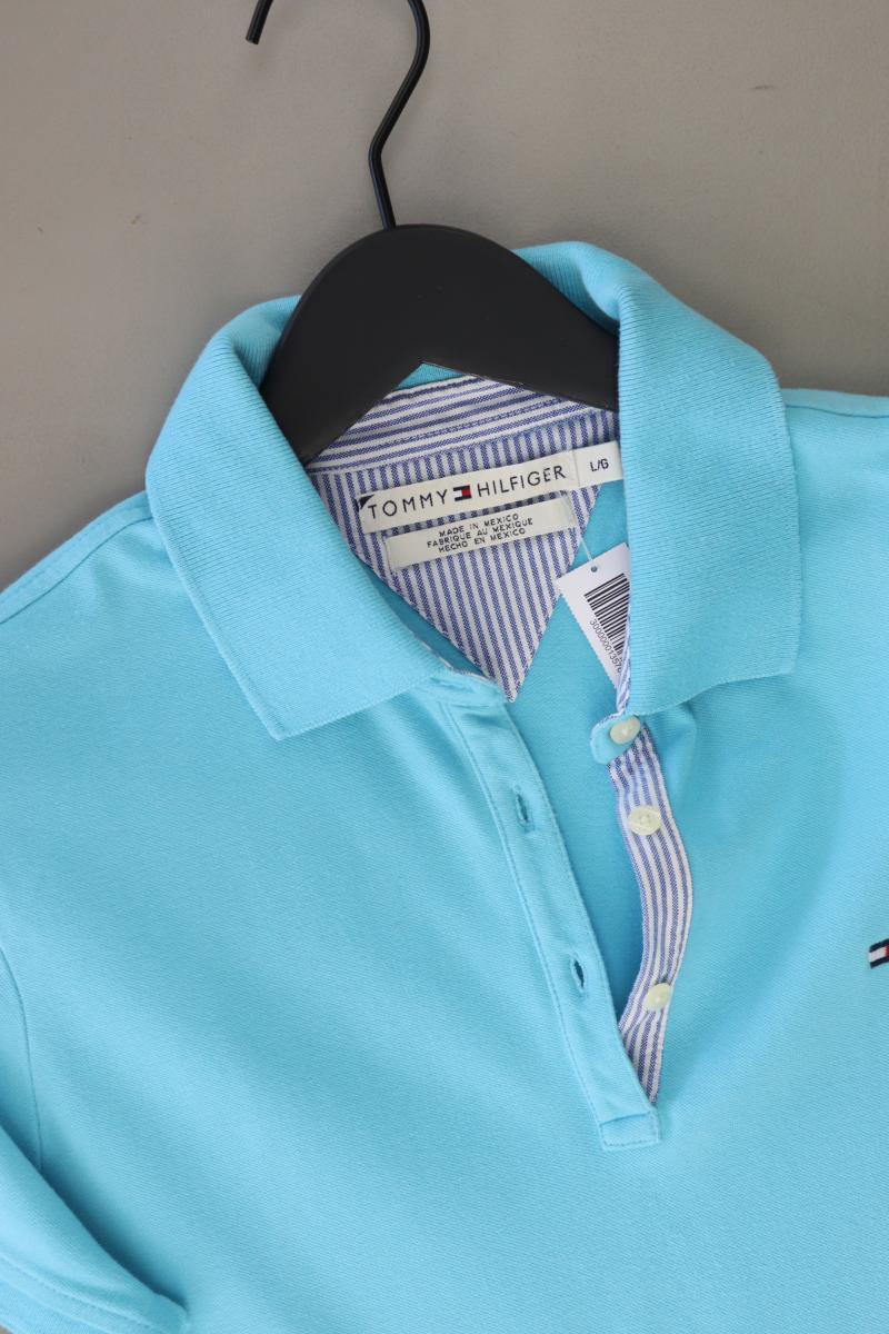 Tommy Hilfiger Poloshirt Gr. L Kurzarm türkis aus Baumwolle - Image 2
