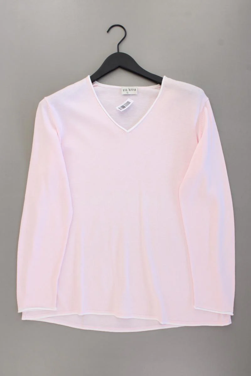 Via Appia Feinstrickpullover Gr. 44 rosa aus Baumwolle