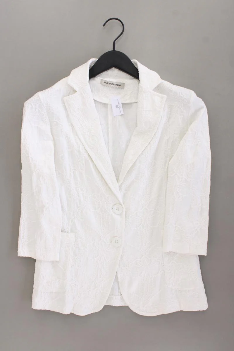 Paolo Casalini Slim Blazer Gr. L creme aus Baumwolle