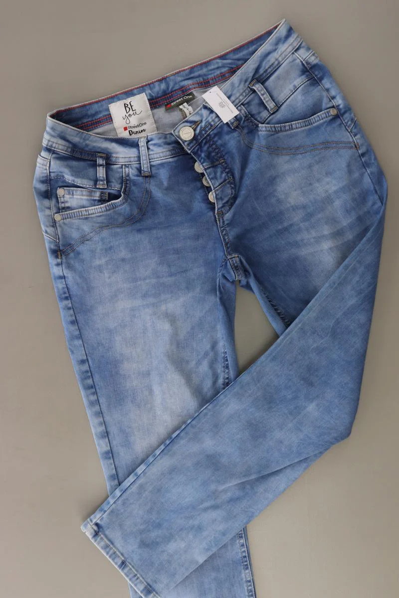 Street One Straight Jeans Gr. W27 blau aus Baumwolle - Image 3