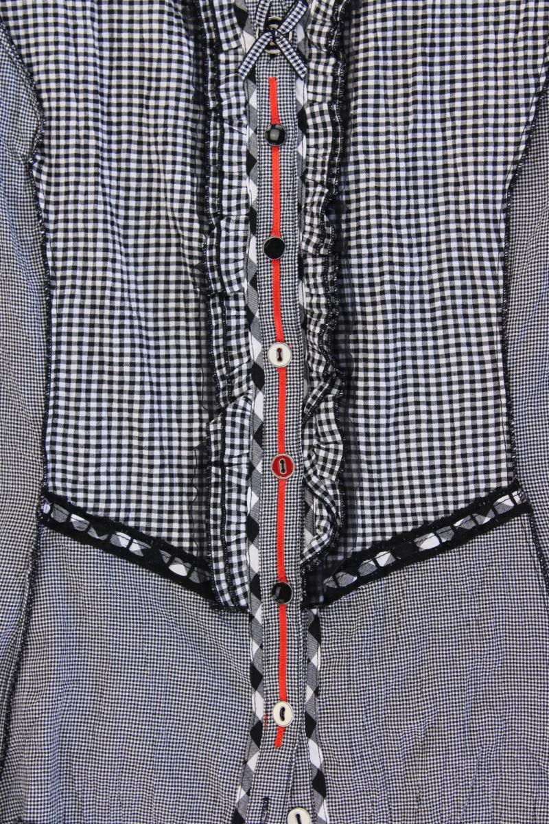 Biba Karobluse Gr. 42 kariert Kurzarm schwarz aus Baumwolle - Image 3