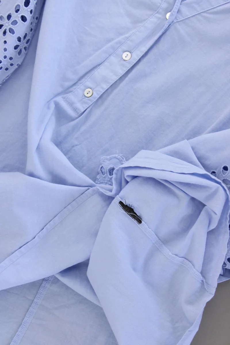 Zizzi Oversize-Bluse Gr. 46/48 3/4 Ärmel blau - Image 3
