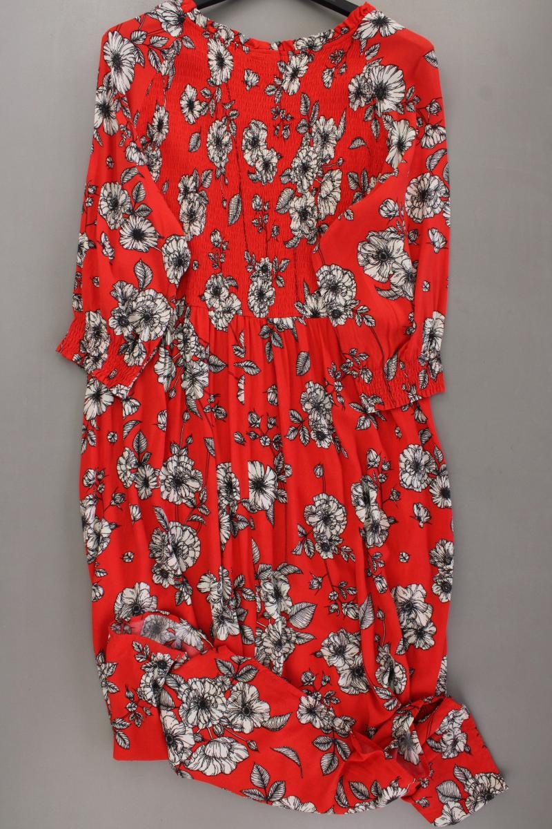 Zizzi Maxikleid Gr. 46 mit Blumenmuster 3/4 Ärmel rot - Image 4