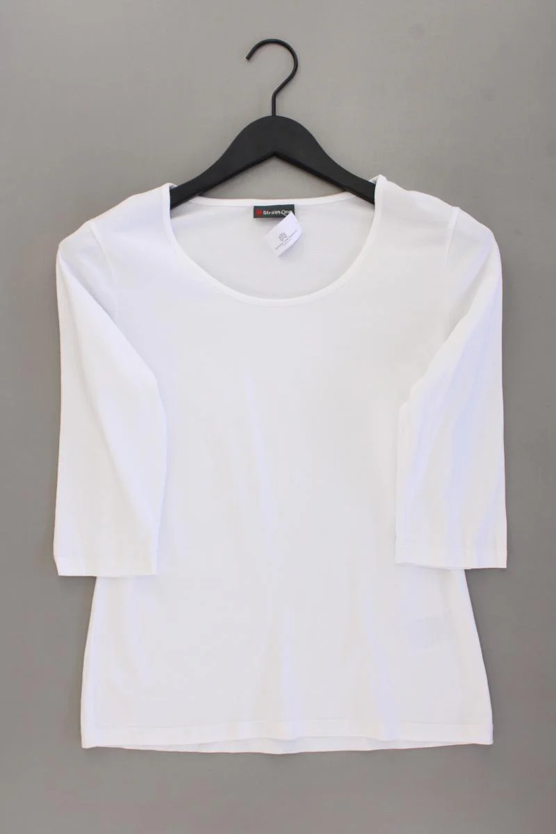 Street One Classic Shirt Gr. 40 3/4 Ärmel weiß aus Baumwolle